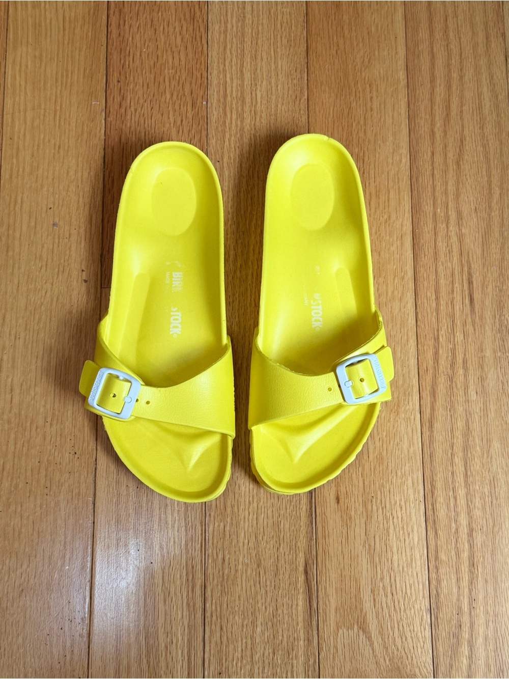 Birkenstock Madrid EVA Yellow Sandals: 
Size 41 ( US 10 )